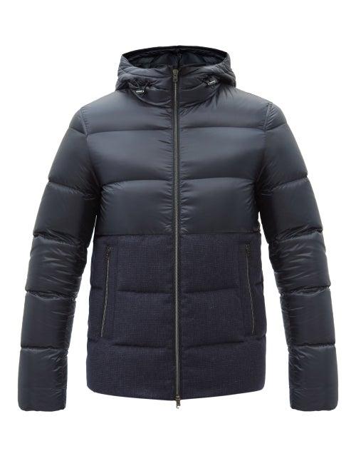 Herno - Ultralight Hooded Quilted Down Jacket - Mens - Navy