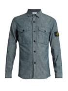 Stone Island Patch-pocket Cotton-chambray Shirt