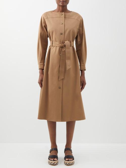 Max Mara - Marabu Dress - Womens - Light Brown