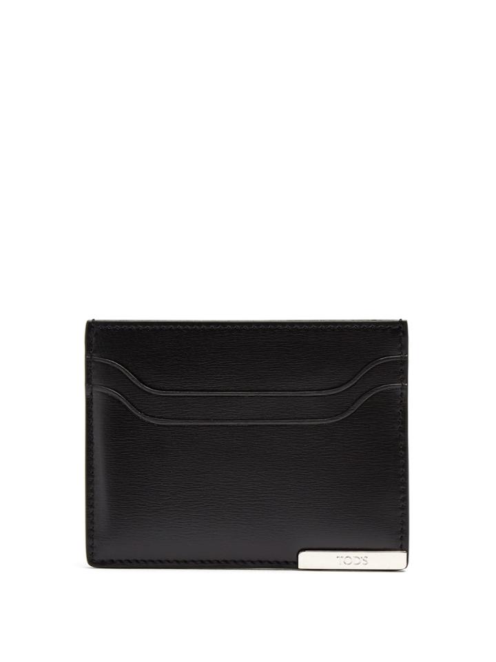 Tod's Logo-plaque Leather Cardholder