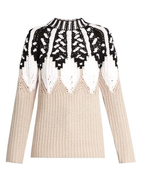 Peter Pilotto Round-neck Intarsia-knit Wool-blend Sweater