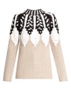 Peter Pilotto Round-neck Intarsia-knit Wool-blend Sweater