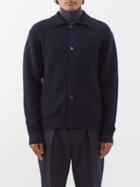 Officine Gnrale - Tahar Engrib Rib-knit Wool Cardigan - Mens - Navy