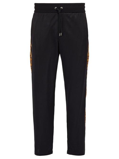 Matchesfashion.com Versace - Printed Satin Track Pants - Mens - Black