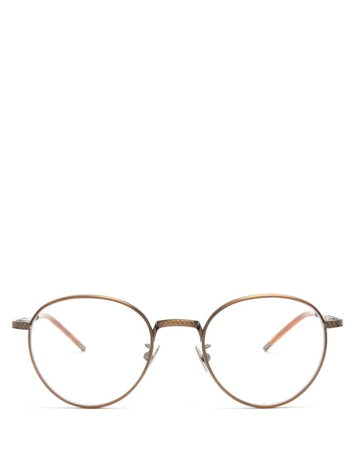 Bottega Veneta Round-frame Titanium Glasses