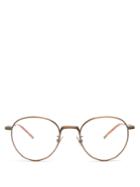 Bottega Veneta Round-frame Titanium Glasses