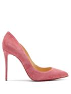Matchesfashion.com Christian Louboutin - Pigalle Follies 100 Suede Pumps - Womens - Pink