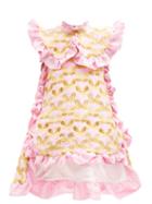 Kika Vargas - Teresa Butterfly-embroidered Silk-blend Dress - Womens - Pink Multi