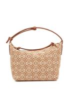 Loewe - Cubi Anagram Jacquard And Leather Shoulder Bag - Womens - Tan Multi
