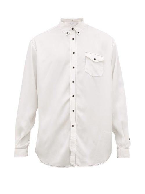 Matchesfashion.com Schnayderman's - Oversized Button Down Collar Poplin Shirt - Mens - White