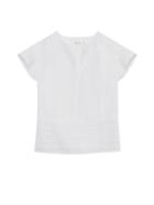 Mih Jeans Burn-out Cotton-blend Top