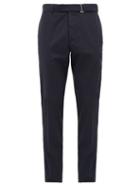 Matchesfashion.com Officine Gnrale - Paul Cotton-poplin Tapered Trousers - Mens - Navy