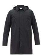 Matchesfashion.com Herno - Hooded Wool-blend Raincoat - Mens - Navy