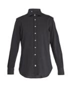 Thom Sweeney Long-sleeved Cotton-piqu Polo Shirt