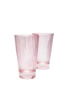 Matchesfashion.com Luisa Beccaria - Set Of Two Isis Water Glasses - Pink