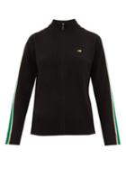 Matchesfashion.com Bella Freud - Suzaka Striped Cashmere Blend Jacket - Womens - Black Multi
