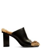 Marques'almeida Fur-lined Leather Mules