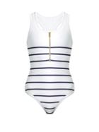Heidi Klein Nantucket Striped Racer-back Swimsuit