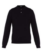 Matchesfashion.com A.p.c. - Jay Wool Blend Jersey Polo Shirt - Mens - Dark Navy