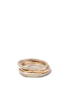 Matchesfashion.com Pearls Before Swine - Spliced Set Of Three 14kt Gold-plated Rings - Mens - Gold