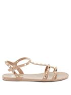 Matchesfashion.com Valentino Garavani - Rockstud Pvc Jelly Sandals - Womens - Nude