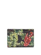 Matchesfashion.com Dolce & Gabbana - Grape-print Leather Bi-fold Cardholder - Womens - Green Multi