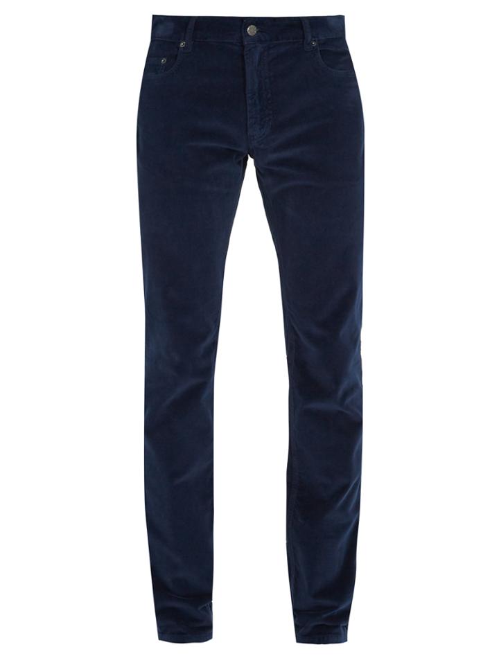 Prada Slim-leg Cotton-velvet Trousers