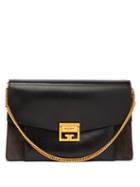 Matchesfashion.com Givenchy - Gv3 Large Suede And Leather Shoulder Bag - Womens - Black Grey