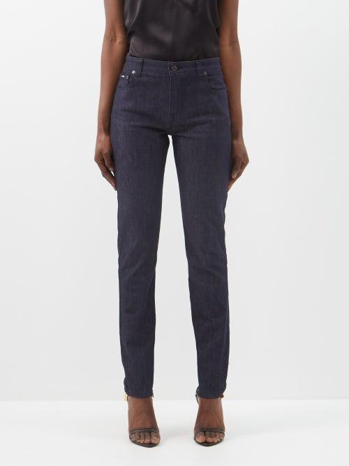Tom Ford - Zipped-cuff Skinny Jeans - Womens - Indigo