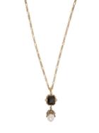 Matchesfashion.com Alexander Mcqueen - Pearl And Onyx Necklace - Mens - Gold