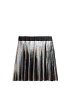 Matchesfashion.com Balmain - Holographic Pleated Voile Mini Skirt - Womens - Black Multi