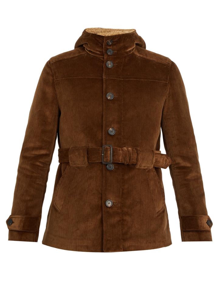 Prada Hooded Cotton-corduroy Field Jacket