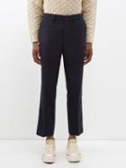 Visvim - Higgins Pressed Wool-blend Trousers - Mens - Navy