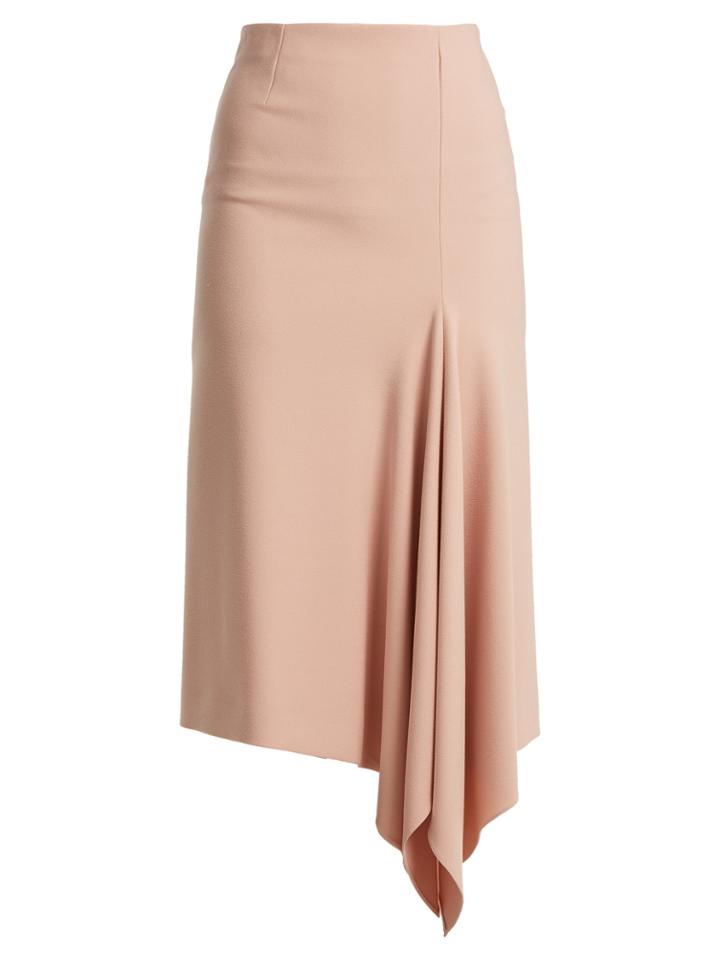 Roland Mouret Morpeth Asymmetric-hem Crepe Midi Skirt