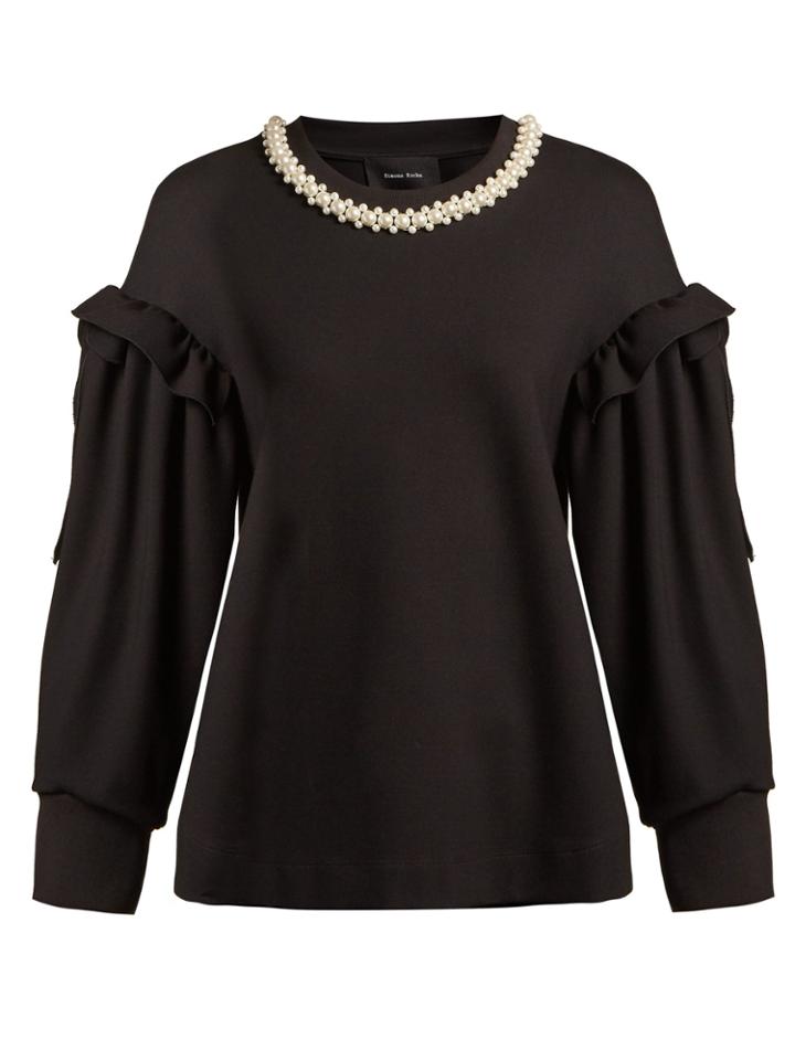 Simone Rocha Faux Pearl-embellishment Jersey Sweatshirt