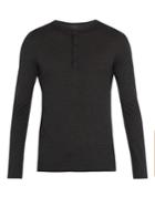 Falke Ess Long-sleeved Wool And Silk-blend T-shirt