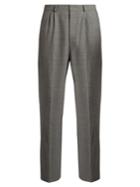Ami Mid-rise Wide-leg Stretch-wool Trousers