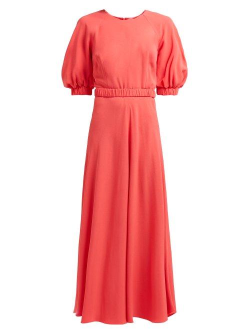 Matchesfashion.com Goat - Hannah Belted Crepe Maxi Dress - Womens - Fuchsia