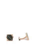 Matchesfashion.com Ioanna Souflia X Ysa - X Ysa Tinos Marble & Rose Gold Plated Cufflinks - Mens - Gold Multi