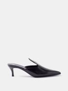 Toteme - The Pencil 50 Patent-leather Mules - Womens - Black