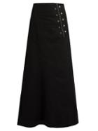 Ellery Rubinstein Eyelet-embellished Denim Skirt