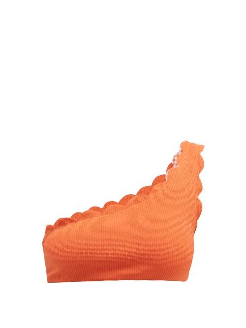 Matchesfashion.com Marysia - Santa Barbara Scallop-edged Bikini Top - Womens - Orange