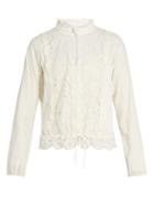 See By Chloé High-neck Lace-insert Blouse