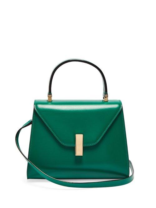 Matchesfashion.com Valextra - Iside Mini Leather Bag - Womens - Green