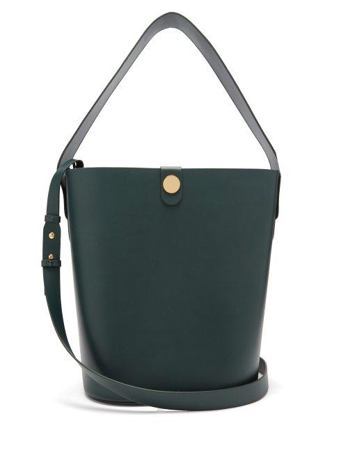 Matchesfashion.com Sophie Hulme - Swing Large Leather Bag - Womens - Dark Green