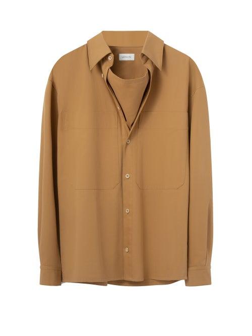 Lemaire - Double-layer Poplin Shirt - Mens - Beige