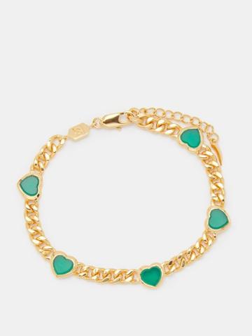 Missoma - Chalcedony & 18kt Gold-plated Bracelet - Womens - Green Gold