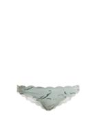 Matchesfashion.com Marysia - Antibes Swimmer Print Scallop Edged Bikini Briefs - Womens - Blue Print
