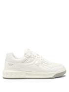 Mens Shoes Valentino Garavani - Rockstud Quilted Panelled Leather Trainers - Mens - White