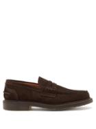 Matchesfashion.com Cheaney - Dorking Suede Penny Loafers - Mens - Brown